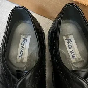 Freeman | Shoes | Vtg Freeman Harold Black Leather Long Wing  display picture 2